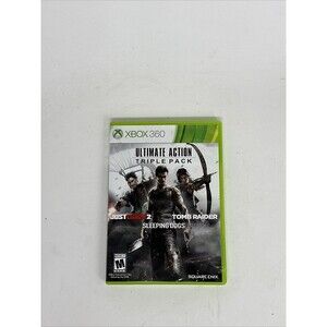 XBOX360 GAME Ultimate Action Triple Pack Just Cause2,Tomb Raider & Sleeping Dogs